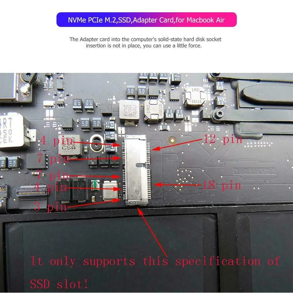 NVMe PCIe M.2 M ключ SSD адаптер карта для Macbook Air 2013 карта расширения для Macbook Pro retina A1398