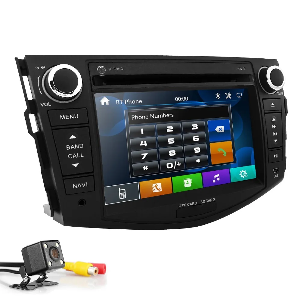Sale 7 Inch Car DVD Player For Toyota RAV 4 RAV4 2006-2012 2 Din Car Stereo Audio Radio Video GPS Navigation Steering Wheel CD BT 2