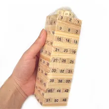 Для отдыха деревянный детский подарок игрушки 54 цифровые слои наборные высокие строительные блоки