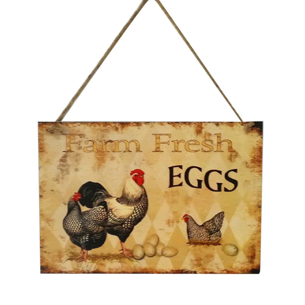 

Fresh Eggs Sign Wooden Retro Vintage Sign Country Home Decor Farmhouse Rustic Sign (FARM FRESH EGGS 3)
