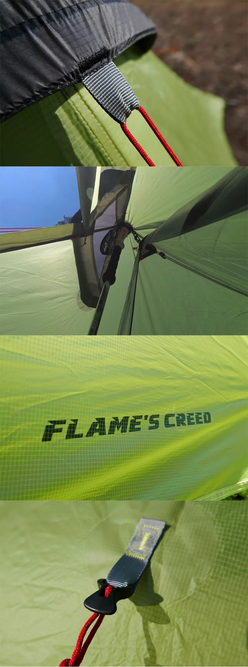Barraca de Acampamento Silnáilon sem Haste Lanshan Chama Creed Pessoa Oudoor Ultraleve 3 Temporada Profissional 15d Tenda 2020 2 7 profissional 15d silnáilon sem haste tenda