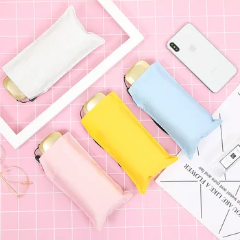 

Small Parapluie Mini Light Pockets Umbrella Rain Women Anti-UV Parasol Phone Men Business Phone Paraguas Folding Umbrella Sun