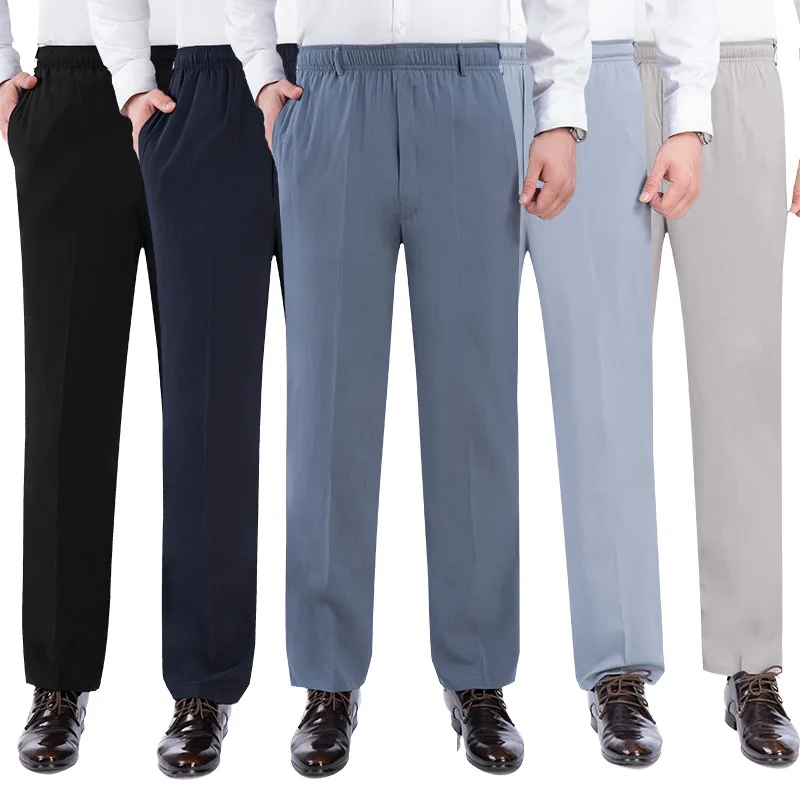 

New Arrival Summer Style Men Pants Plus Size 5XL Breathable Loose men's trousers