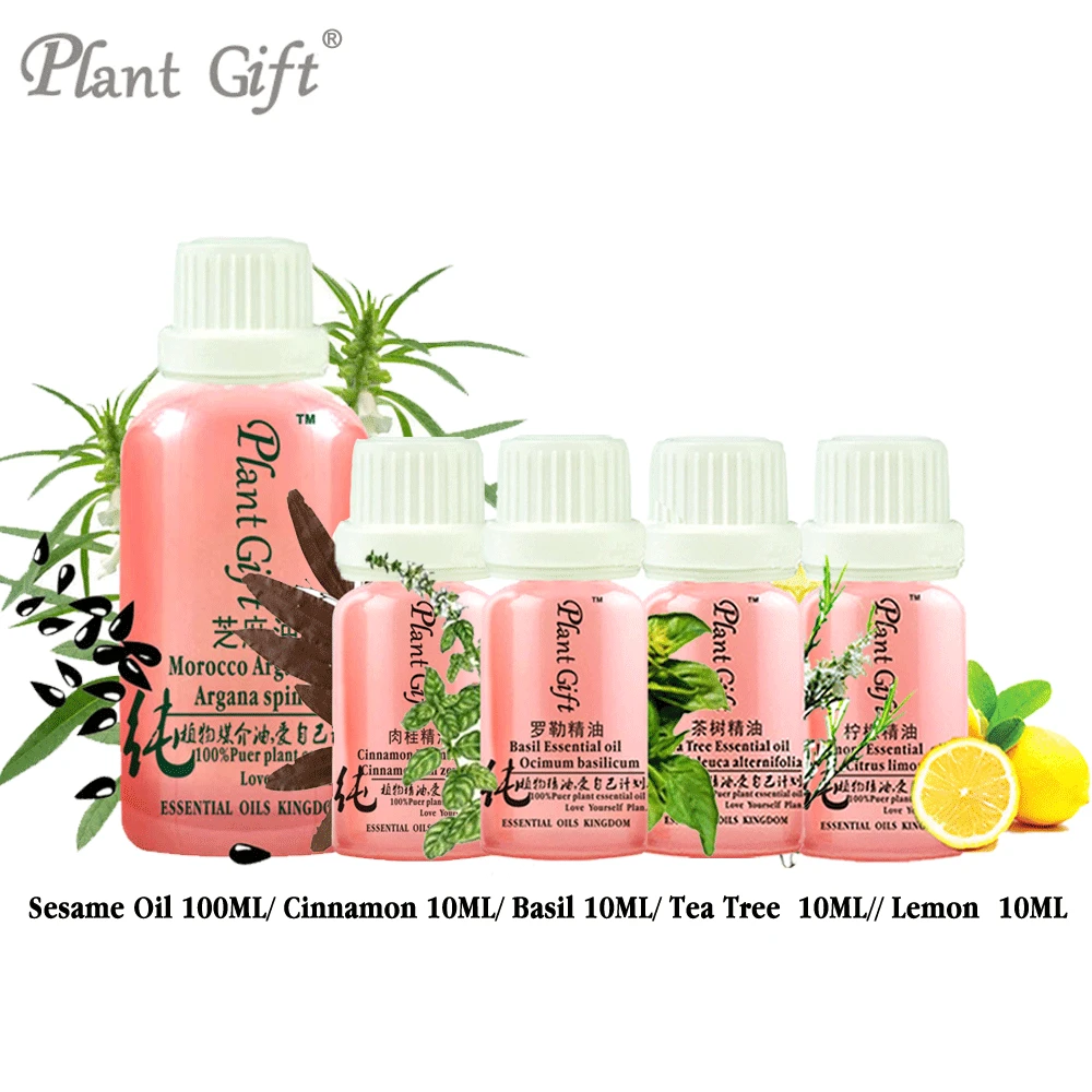 

Free Shopping 100% Pure Cold-pressed Sesame / Cinnamon / Basil/ Tea Tree / Lemon Oil DIY Handmade DIY Skin Care Natural Oil