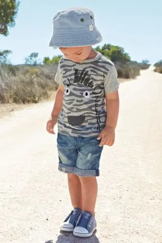 2020 Summer Style Kids Baby Boys Clothes Suit Fashion Zebra Gray Short-Sleeved T-shirt+Short Jeans Shorts Children Clothing Set | Детская