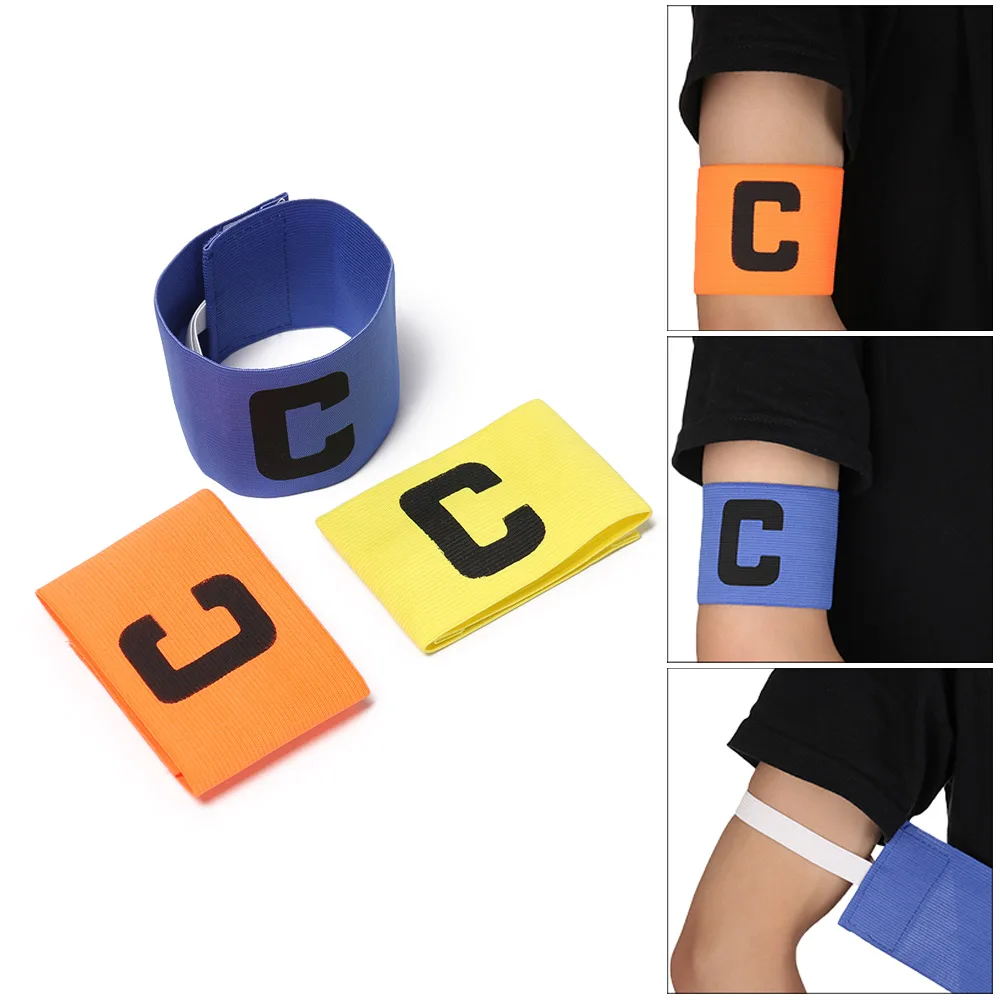 

Adjustable Football Badge Band Soccer Captain Sport Flexible Polyester Player Group Armband Team Training Tool Fluorescent Envy
