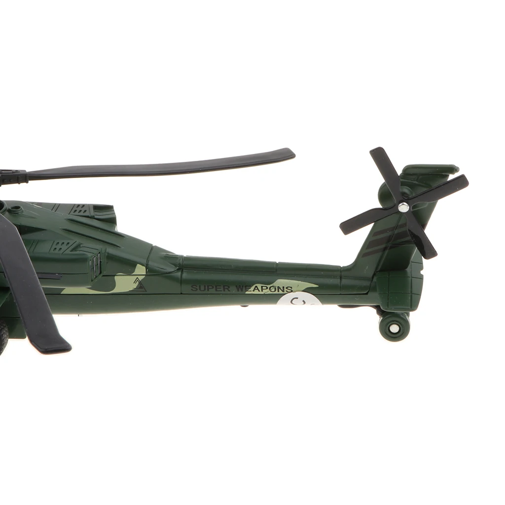 1/32 Scale RC Airplane Toy Friction Powered CAIC Z-10 Die-Cast Helicopter Toy with Pull Back Plane Function for Kids or Adults