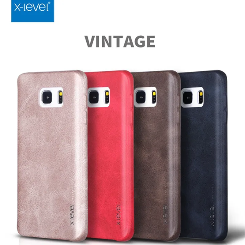 Original X Level Luxury Vintage PU Leather Phone Case for Samsung