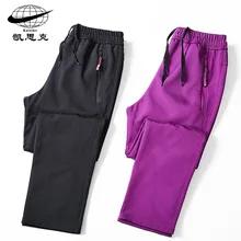 Новинка Lovers' эластичный пояс флис толстый дышащий мягкий корпус ветрозащитный водонепроницаемый Бег альпинизм для пешего туризма термальный лыжный брюки