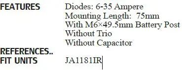 HNROCK выпрямитель генератора 1260BH00/MIA7550