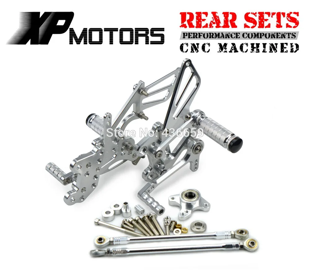 

For Honda CBR1000RR Fire blade 2004 2005 2006 2007 CNC Billet Race Rear sets Footrest Pegs Silver