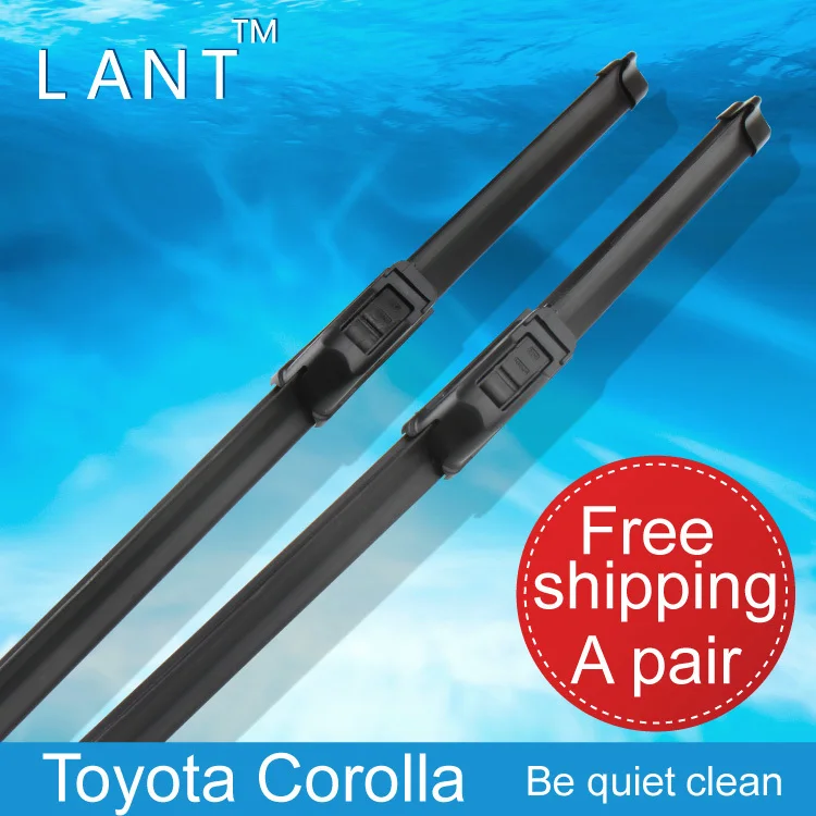 Free shipping 1 Pair/2 pieces car WindShield Wiper for Toyota Corolla silicone Rubber wiper