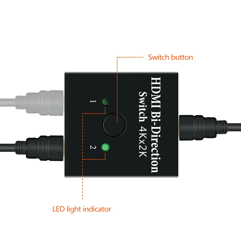 4K UHD HDMI split ter HDMI коммутатор 1X2 2X1 split 1 in 2 Out усилитель 1080P 4K x 2K HDMI коммутатор 2 порта двунаправленный