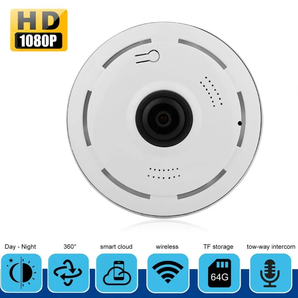 

Portable Fisheye WIFI IP Camera 360 Degree Panoramic Dome Camera 1080P Home Security System Night Vision CCTV EU Plug