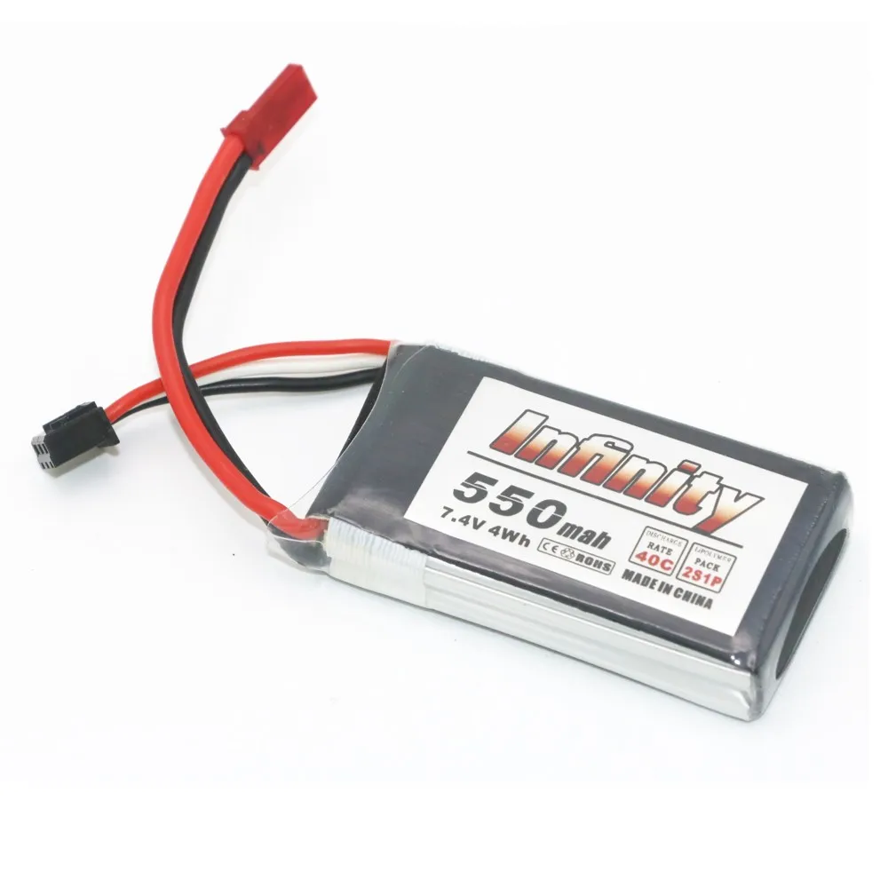

Infinity Rechargeable Lipo Battery 2S 7.4V 550mAh 40C JST plug For RC Quadcopter