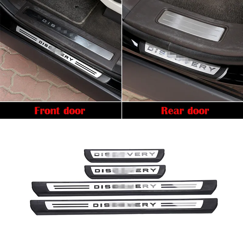 4Pcs/set Stainless Car Door Sill Scuff Plate Trim Thresholds Guards Sills For Land Rover