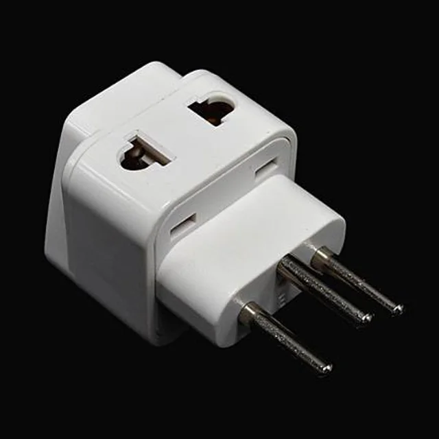 Supply Black white 10A 250V universal travel adaptor plug Switzerland