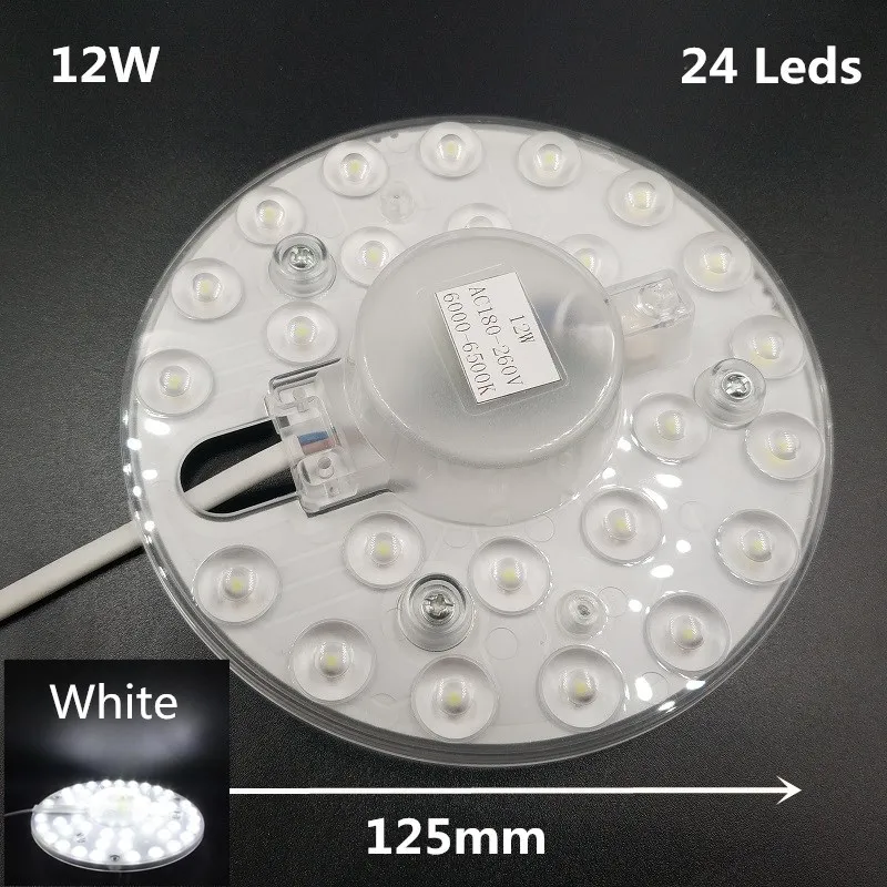 12 Вт, 18 Вт, 24 Вт, 36 Вт, круглый светодиодный панельный светильник, монтируемый на поверхности, светодиодный светильник, потолочный светильник, 220 В, 230 В, 240 в, лампа, магнитная лампа - Испускаемый цвет: 12W White