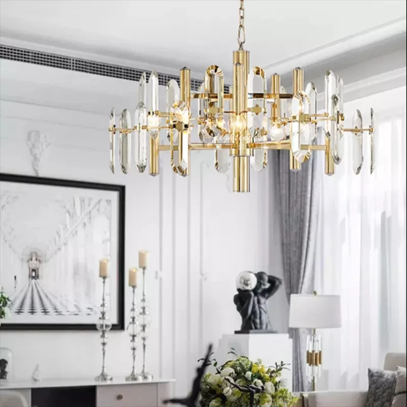 

Postmodern Nordic Simple Guest Chandelier Personality Creative Model Room Exhibition Hall Project Large Art Crystal Chandelier