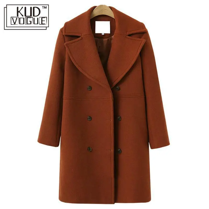 

Wool Coat Women Winter Autumn Long Coat Trench Korean Casual Plus Size Overcoat Long Sleeve Outwear Female Elegant Jacket 2018