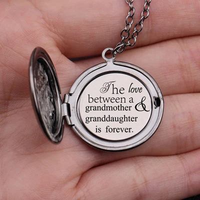 "Любовь между бабушкой и дочерью-это навсегда" ожерелье Для памятных ювелирных изделий Медальон, подарок для мамы, дочери и дочери - Окраска металла: Black