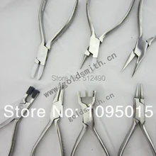 7 шт./лот горячие продажи ювелирных изделий Щипцы для наращивания волос/ювелирные инструменты/очки ремонт инструмент матовой Нержавеющая сталь Щипцы для наращивания волос