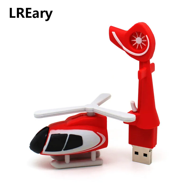 The new design U disk cartoon Helicopter model USB flash drive 4GB 8GB pen drive 16GB 32GB 64GB Pendrive aircraft memory stick