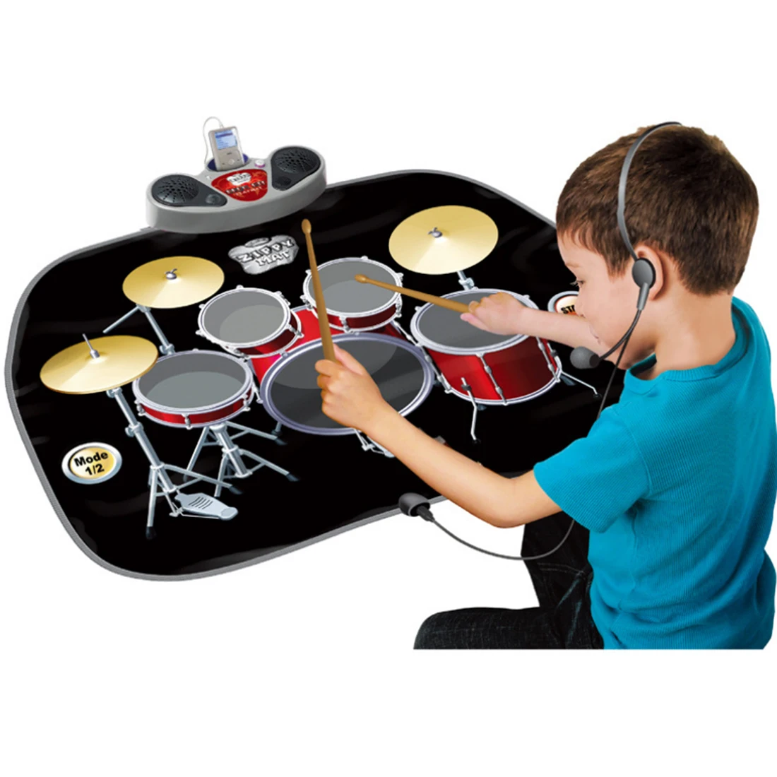 

NFSTRIKE Children Educational Musical Instrument Multi-function Kids Early Intelligence Development Toys Drum Toy Set Blanket