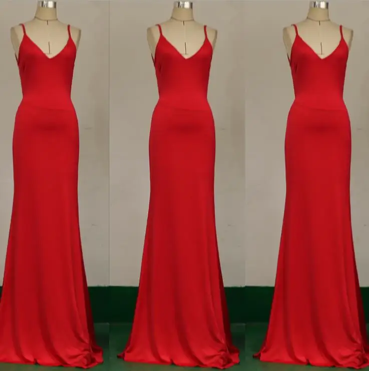 Платье женское красное длинное без бретелек с открытой спиной для вечеринки