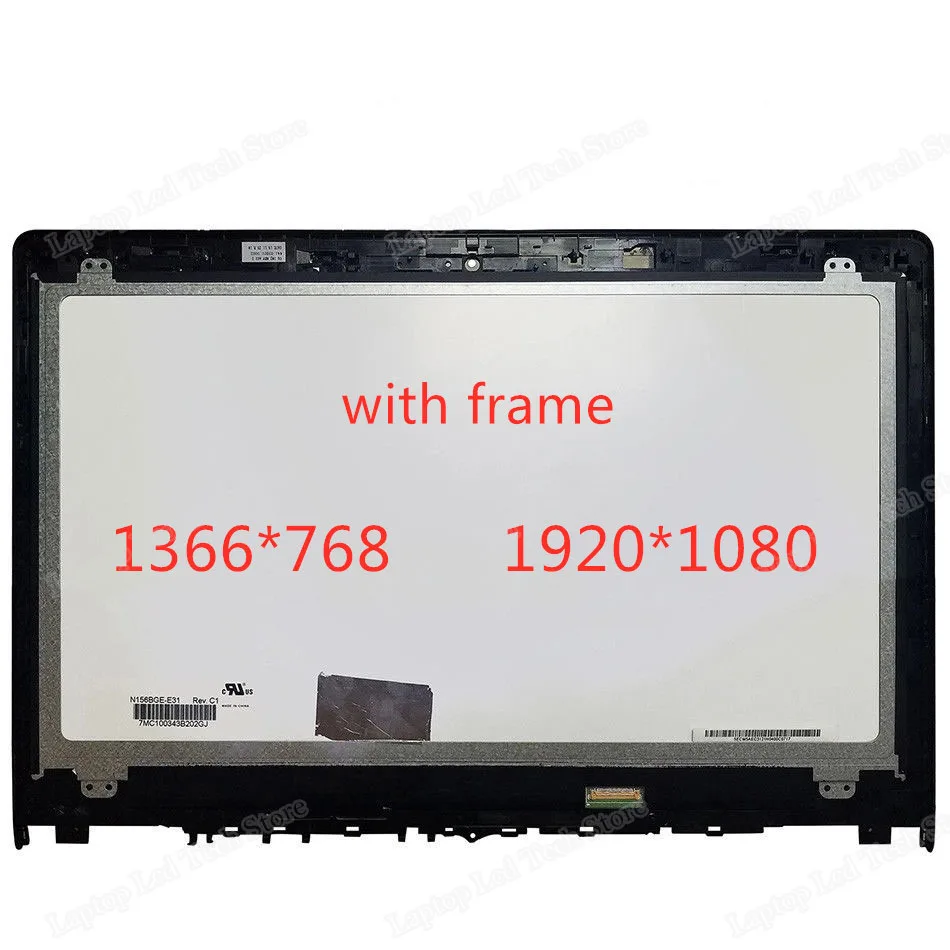 

15,6 "ЖК-сенсорный экран дигитайзер + рамка в сборе для Lenovo Flex 3-1570 1580 Yoga 500-15IBD 500-15IHW 5D10H91422 80JM, 80N6, 80N7