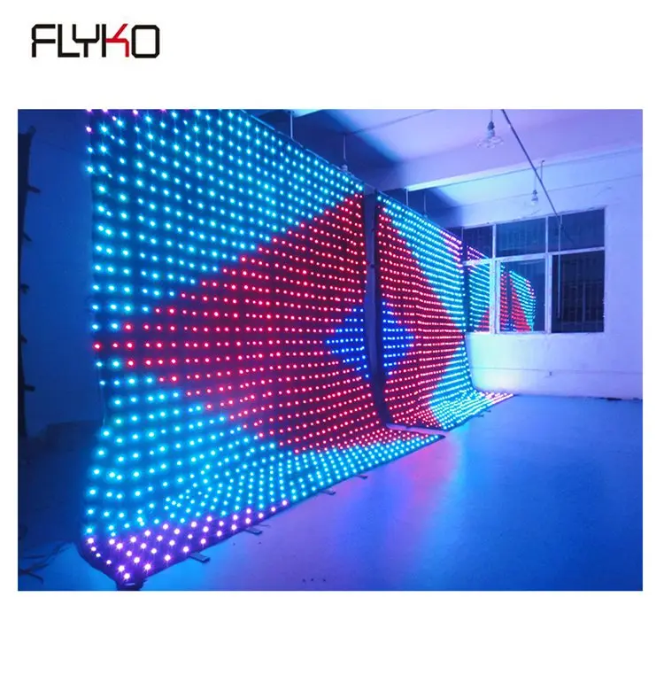 Flyko сценический настраиваемый размер led P120MM 4 M на 8 M dJ Гибкая панель шоу led dj фон