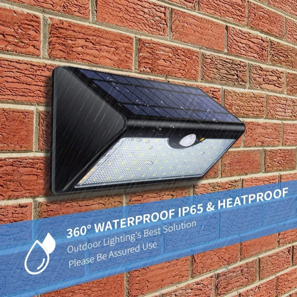 

60LED Human Body Induction Infrared Remote Control Solar Triangular Wall Lamp Outdoor Street Waterproof Emergency Light