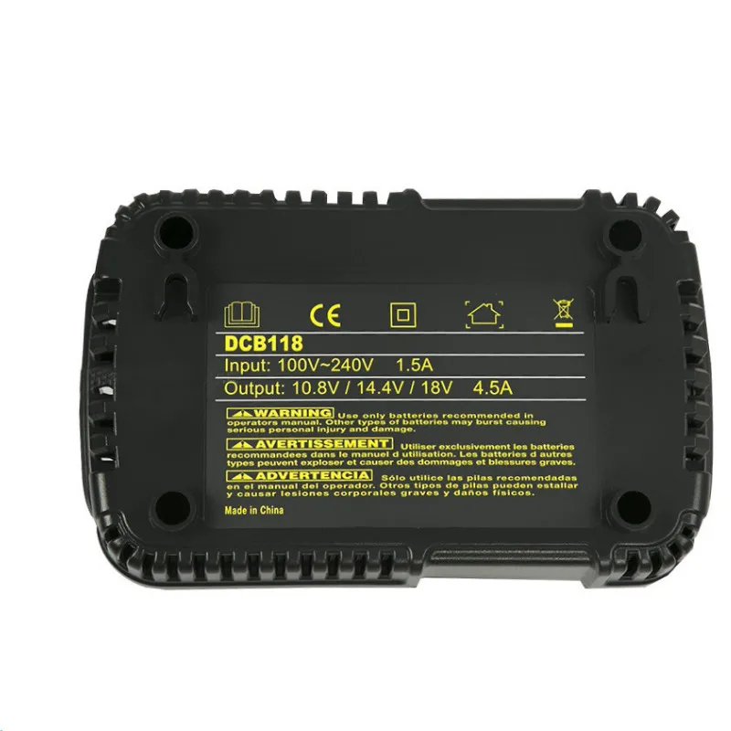 4.5A быстрая литиевая батарея зарядное устройство для Dewalt DCB118 12 В/14,4 В/20 в DCB200 DCB180 DCB181 DCB182 DCB120 литиевая батарея зарядное устройство