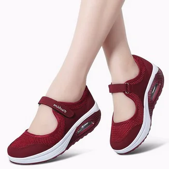 

2019 Summer Women Flat Platform Lazy Shoes Woman Breathable Mesh Casual Shoes Moccasin Zapatos Mujer Ladies Boat Shoes