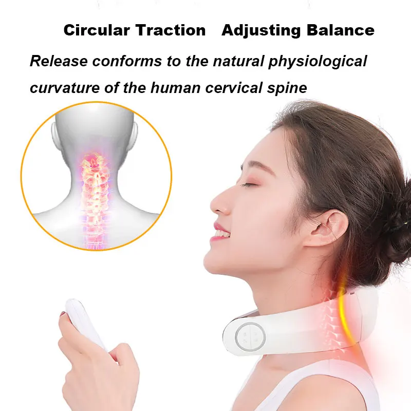 Шейный массажер для дома разминание шеи многофункциональная горячая Акупунктура пульса 15 минут в день успокаивающий шейный Электрический