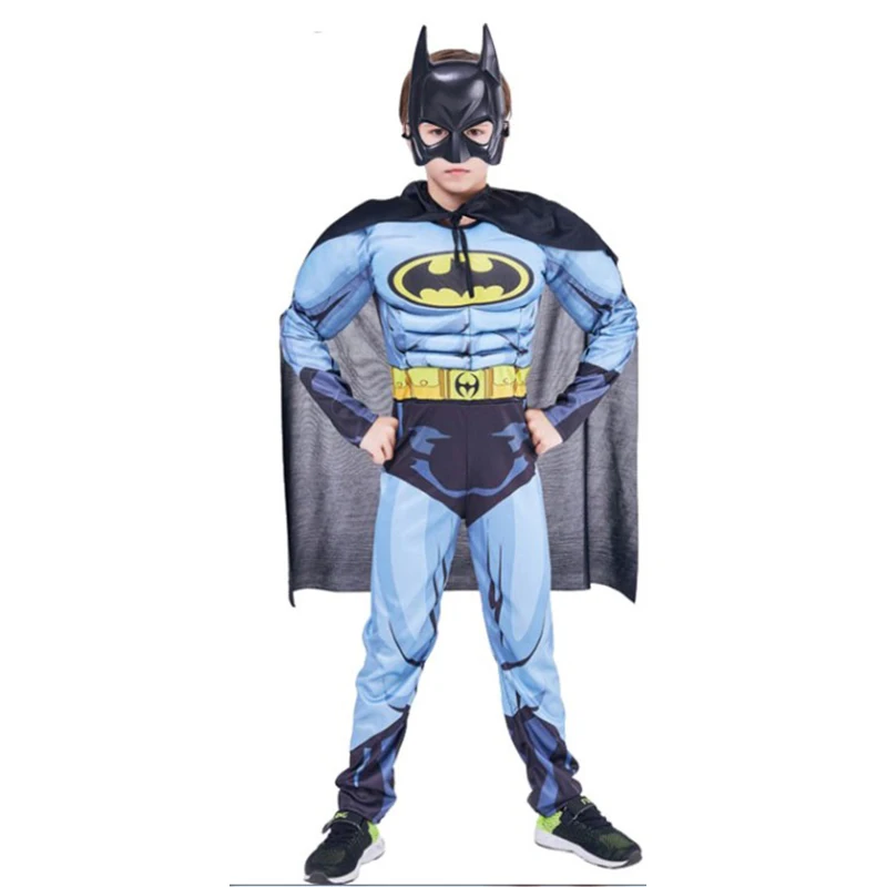 Muscle Batman Boys Fancy Dress Dawn of Justice Superhero Kids Child Book Costume