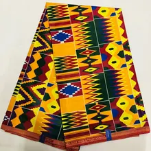 Горячая Анкара Африканский Воск Печать Ткань Нигерия Гана Ткань 6 ярдов Хлопок Кенет стиль для африканские платья 051502