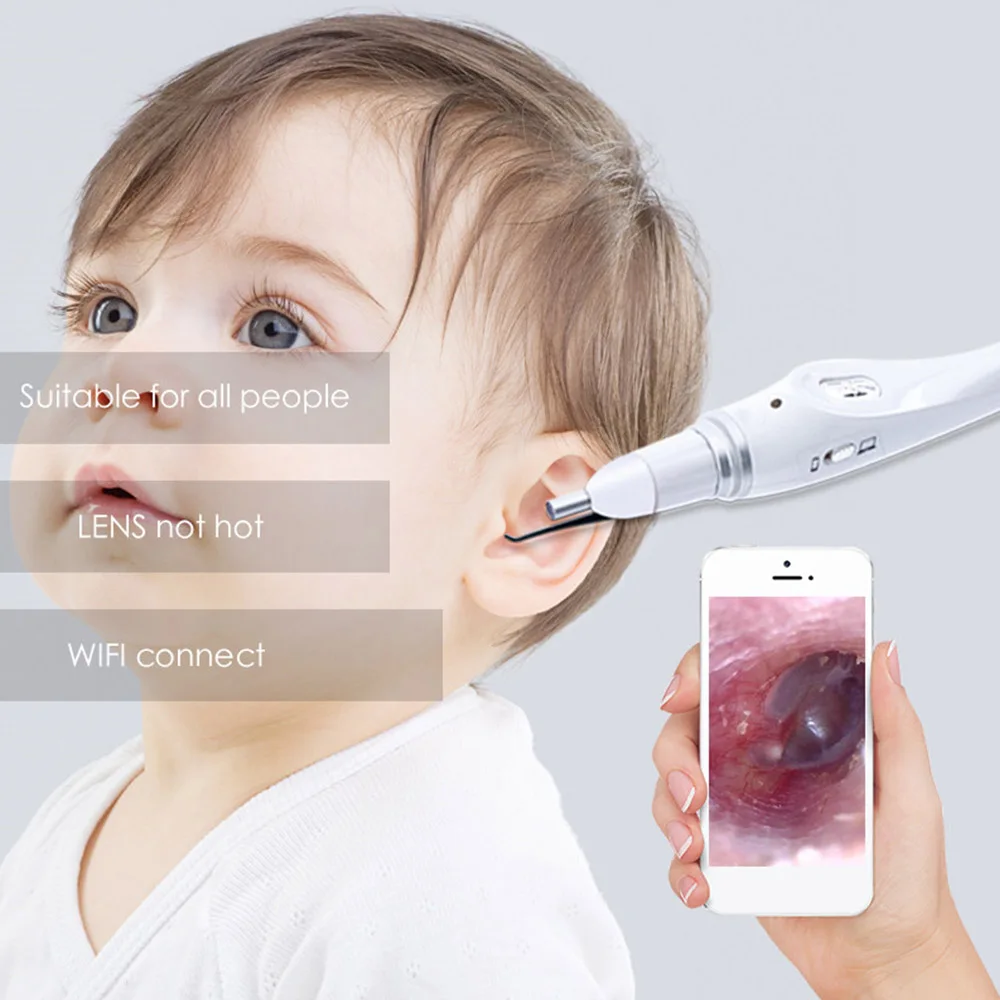 

Ear Endoscope CleaningWIFI USB HD Visual Ear Spoon 4.9mm Mini Camera Android PC Ear pick Otoscope Borescope Tool Health Care