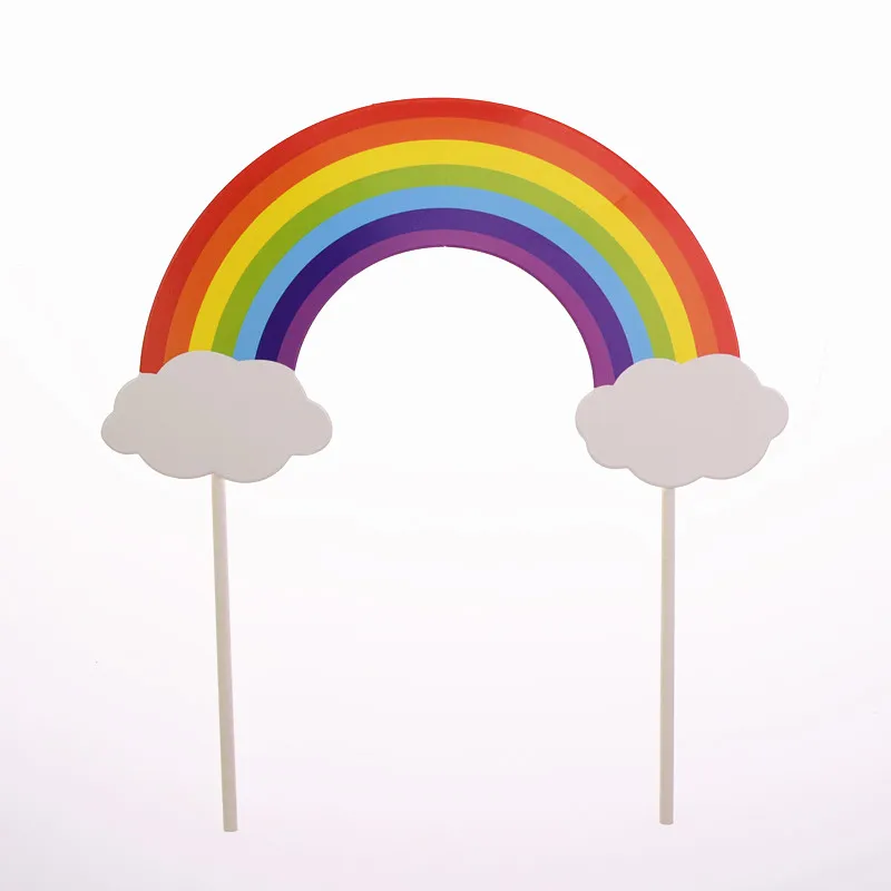 2 шт./лот воздушный шар пирог на день рождения или свадьбу Топпер флаги на день рождения Свадебная вечеринка Декор для выпечки торта - Цвет: Rainbow 1pc