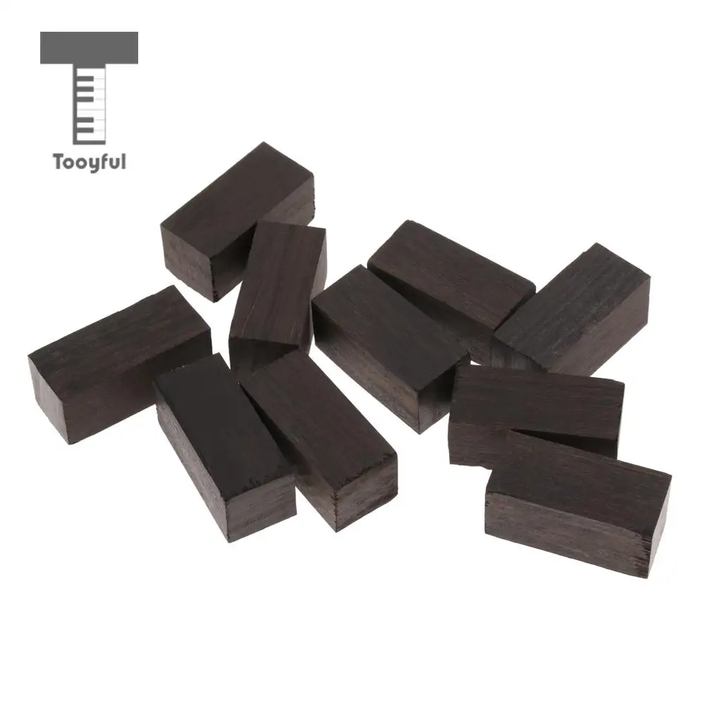 5pcs Blackwood Endpin/10pcs Square Wood Block For Violin Luthier Supply