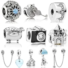 Couqcy Рождественский подарок 1 шт Серебряный цвет свинья бусинки с большими отверстиями Подвески подходят для европейского Пандора стиль браслет DIY подвеска