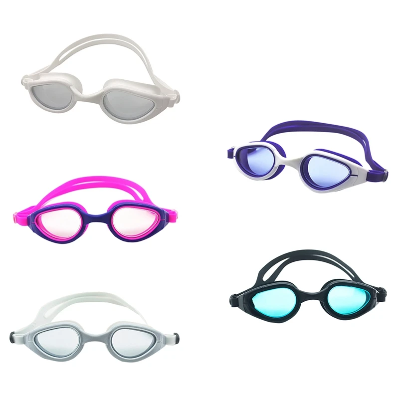 

Multicolored Kids Swim Swimming Goggles Clear Wide Vision Anti Fog UVA UVB Protection Soft Silicone For Children 6-14 Years