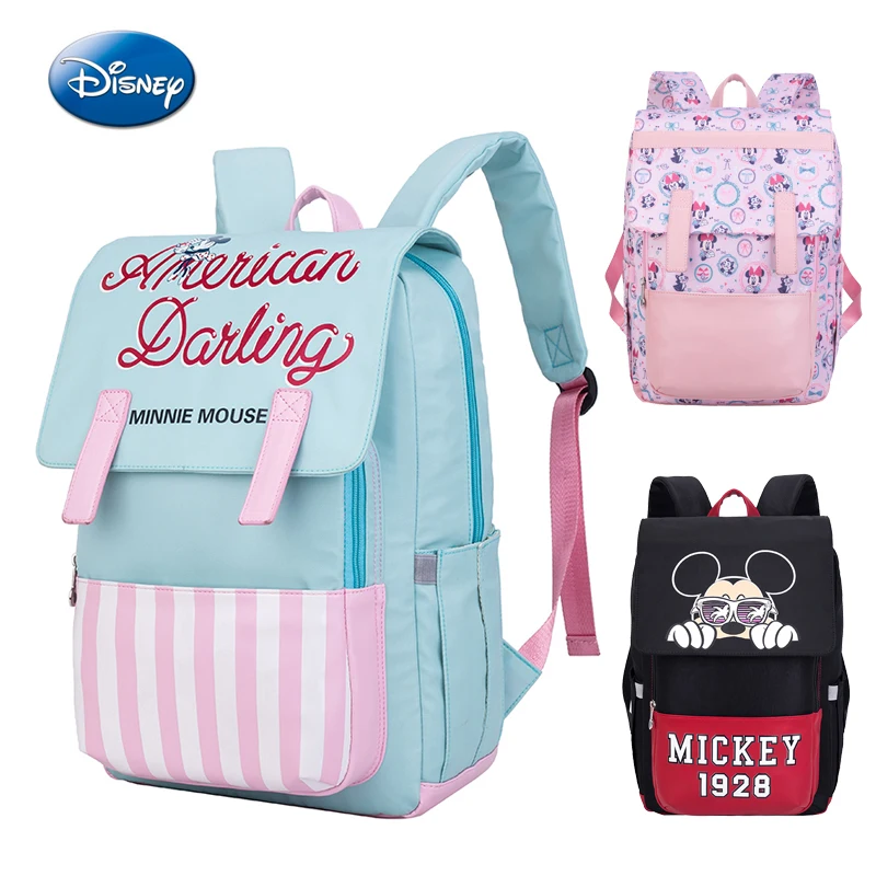  2019 New Disney Diaper Bag Backpack Minnie Mickey Large Capacity Bottle Feeding Storage Bag Mummy T