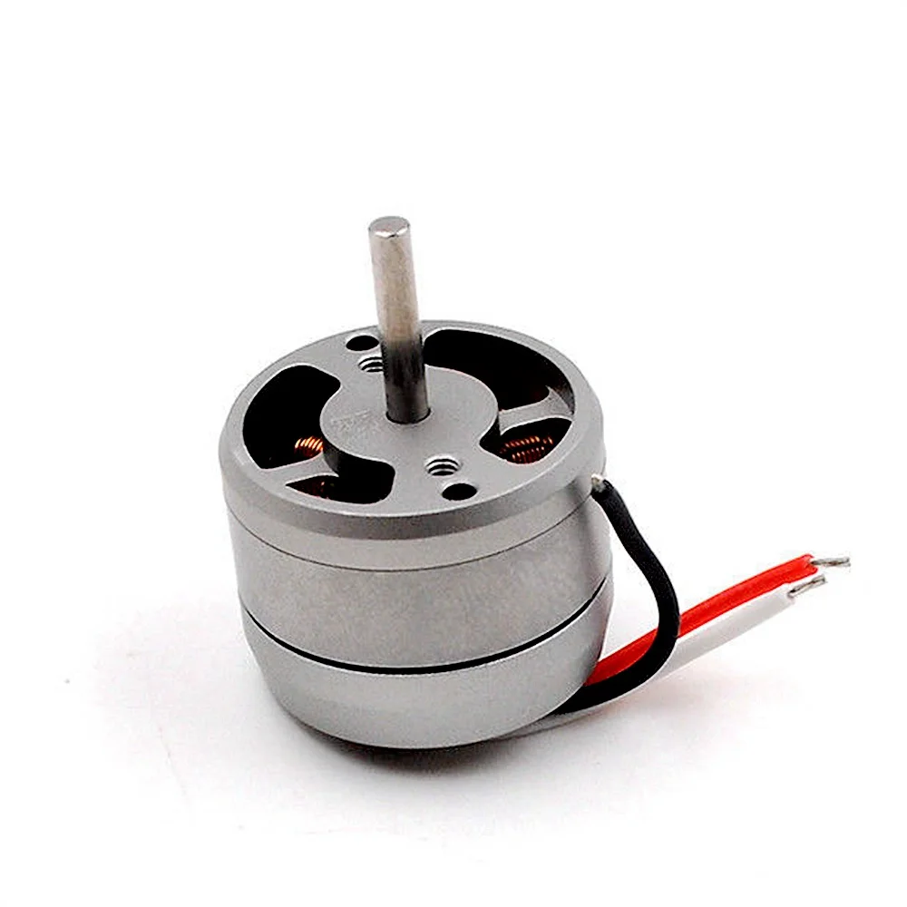 Angle du moteur brushless DJI Spark 1504S montrant les bobines et l'axe, pièce d'origine.