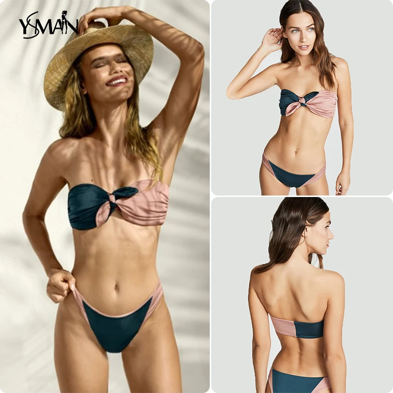 

Yisiman sexy bathing suits mini bikini sexy bathing suit women bikinis 2019 mujer bikinis Chest Tie micro bikini bikini velvet L