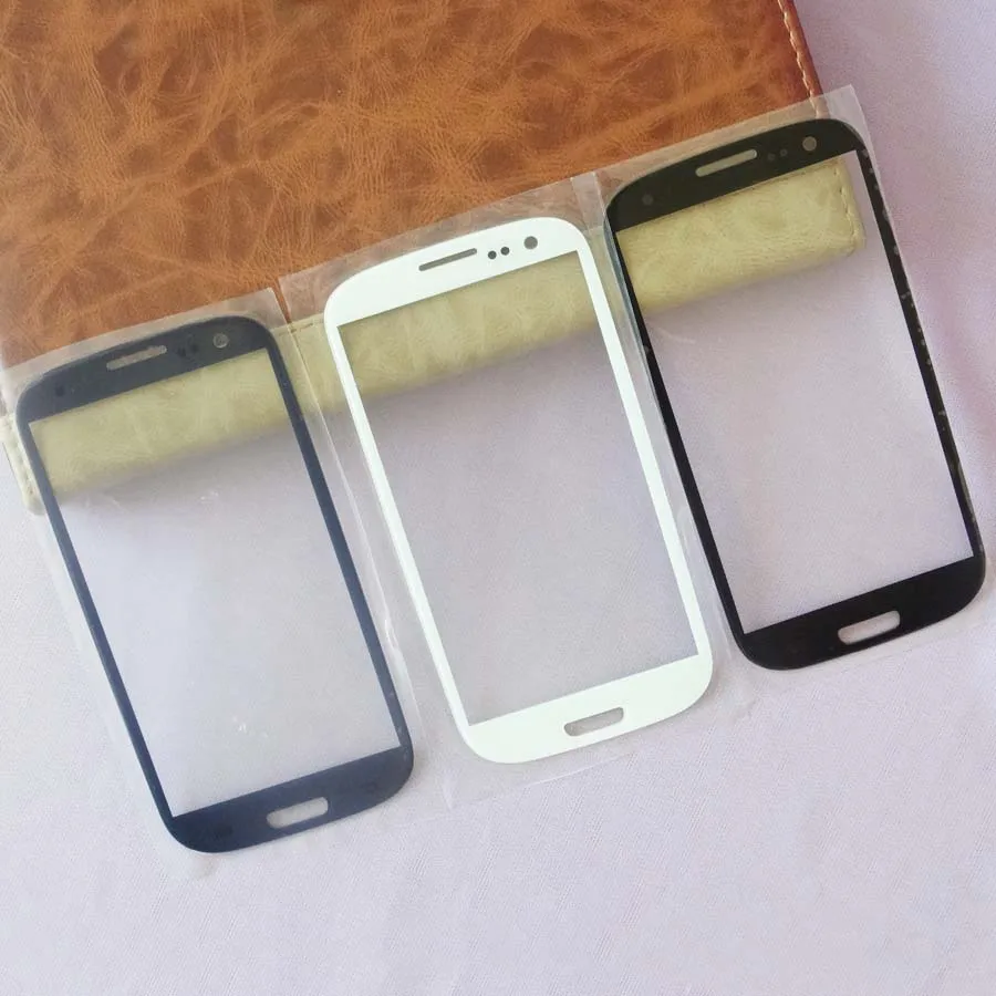 

High Quality Replacement Front Touch Screen Outer Glass for Samsung Galaxy S3 i9300 i9301 i9305 black white blue color with logo