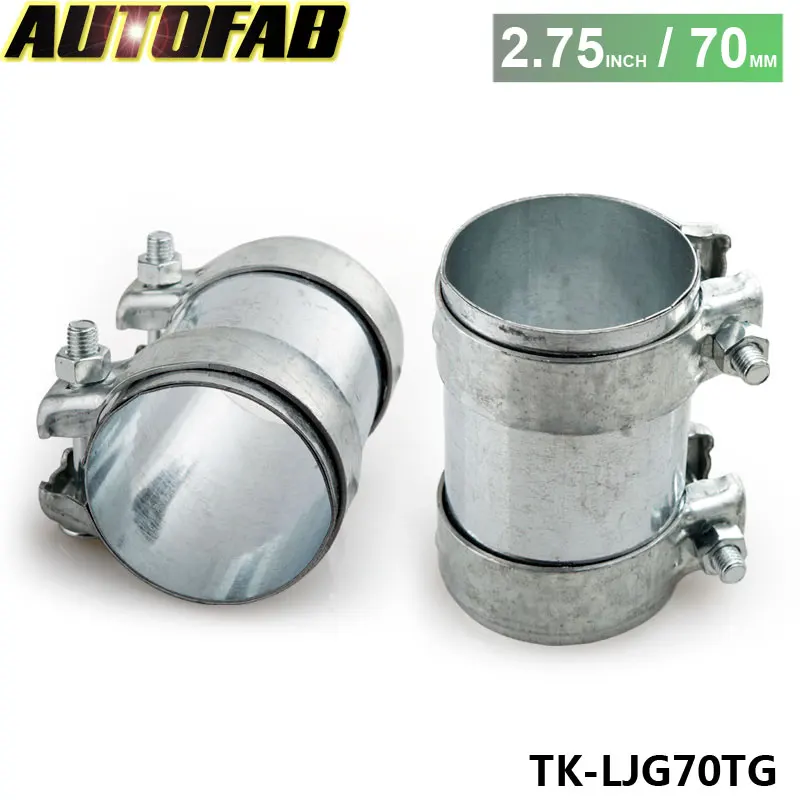AUTOFAB - 2.75" Exhaust Tube Pipe Connector Joiner Sleeve Clamp Connector 70mm - Heavy AF-LJG70TG