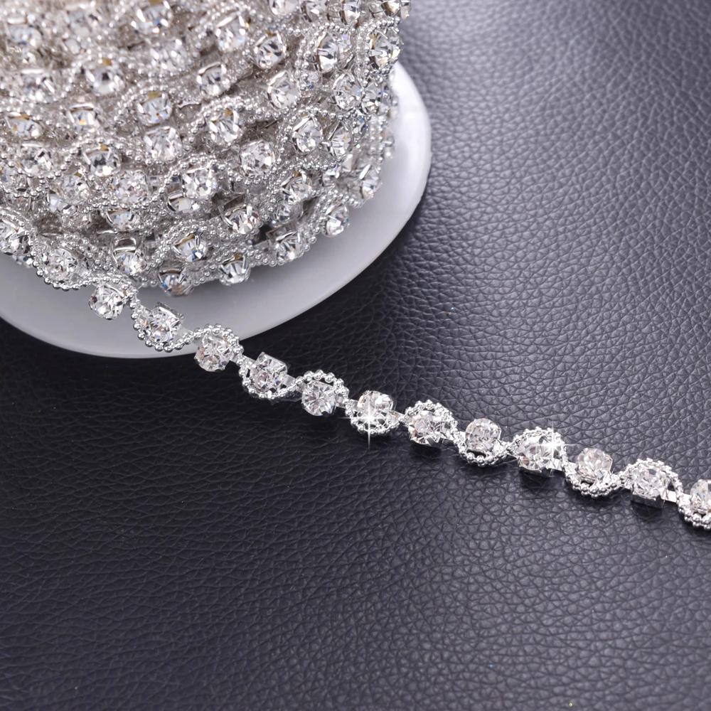 rhinestone sew on belt for wedding dress (3)