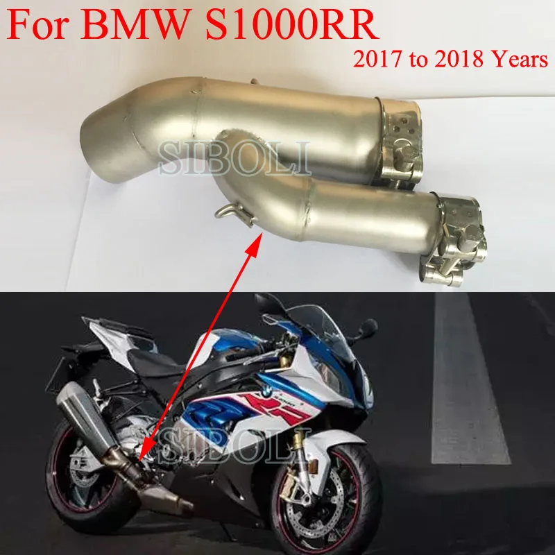 

51mm Slip-On Exhaust For BMW S1000RR s1000rr 2017 2018 Modifed Middle Pipe Link Connect Tube Motorcycle Parts Without Muffler