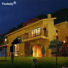 Tanbaby наружный лазерный светильник, проектор, шоу, красный, зеленый, праздничная проекционная лампа, водонепроницаемый Звездный светильник для рождества, праздника, феи